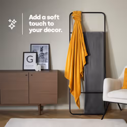 LIVIVO Soft Flannel Fleece Blanket - Warm Microfiber Throw - SINGLE, OCHRE - Additional view 5