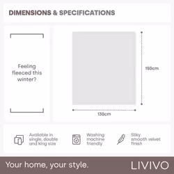 LIVIVO Soft Flannel Fleece Blanket - Warm Microfiber Throw - SINGLE, URBAN CHIC - Additional view 7
