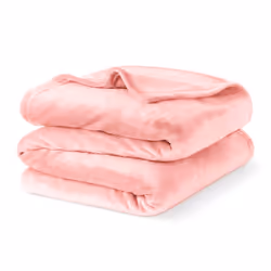 LIVIVO Soft Flannel Fleece Blanket - Warm Microfiber Throw - DOUBLE, BLUSH PINK