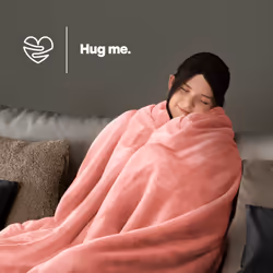 LIVIVO Soft Flannel Fleece Blanket - Warm Microfiber Throw - DOUBLE, BLUSH PINK