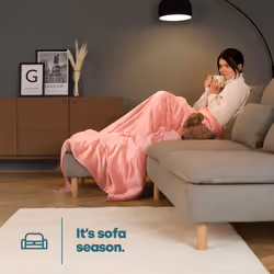LIVIVO Soft Flannel Fleece Blanket - Warm Microfiber Throw - DOUBLE, BLUSH PINK