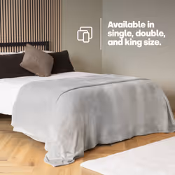 LIVIVO Soft Flannel Fleece Blanket - Warm Microfiber Throw - DOUBLE, MISTY GREY - Additional view 7