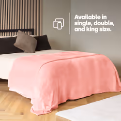 LIVIVO Soft Flannel Fleece Blanket - Warm Microfiber Throw - KING, BLUSH PINK - Additional view 5
