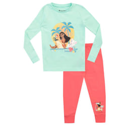 Disney Girls Moana Pajamas Multicolored Size 5