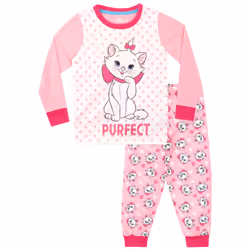 Disney Girls Aristocats Pajamas Pink Size 8