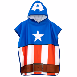 Boys Captain America Hooded Towel Poncho