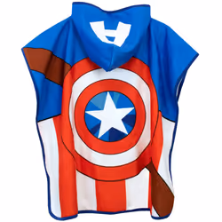 Boys Captain America Hooded Towel Poncho