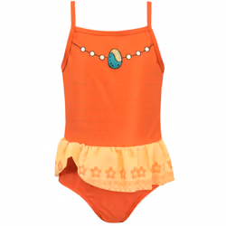Disney Girls' Moana Swimsuit Orange Size 10