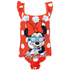 Disney Girls' Minnie Mouse Swimsuit Red Size 6