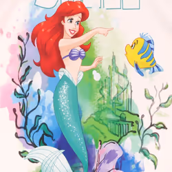 Disney Girls Little Mermaid Pajamas Orange Size 10
