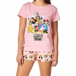 Disney Womens Mickey Mouse Minnie Mouse and Friends Pajamas Pink Small