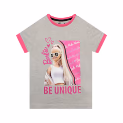 Barbie Shirts for Girls | Official Merch | Inspirational Girl Tshirt Grey 8