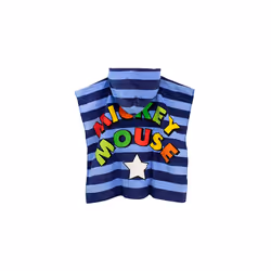 Boys Towel Poncho Mickey Mouse Blue One Size