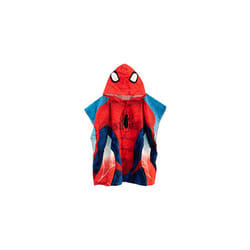 Boys Towel Poncho Spiderman Red One Size