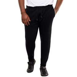 Duke Mens Big Tall King Size Brandon Cuffed Joggers Jogging Bottoms - Black - 6XL, Black