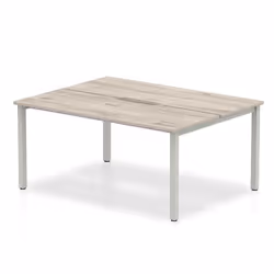 Dynamic Evolve Plus B2B, Office, Straight, Rectangular shape, Grey, Melamine Faced Chipboard (MFC), Silver