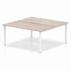 Dynamic Evolve Plus B2B, Office, Straight, Rectangular shape, Grey, Melamine Faced Chipboard (MFC), White