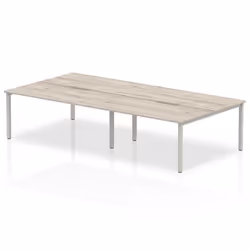 Dynamic Evolve Plus B2B, Office, Straight, Rectangular shape, Grey, Melamine Faced Chipboard (MFC), White