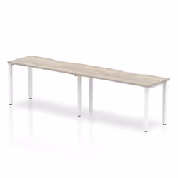 Dynamic Evolve Plus Single Row, Office, Straight, Rectangular shape, Grey, Melamine Faced Chipboard (MFC), White
