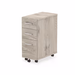 Dynamic I003225 office drawer unit Oak. Grey Melamine Faced Chipboard
