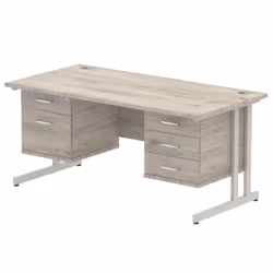 Dynamic Impulse W1600 x D800 x H730mm Straight Office Desk Cantilever