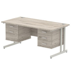 Dynamic Impulse W1600 x D800 x H730mm Straight Office Desk Cantilever