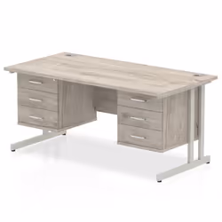 Dynamic Impulse W1600 x D800 x H730mm Straight Office Desk Cantilever