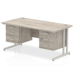 Dynamic Impulse W1600 x D800 x H730mm Straight Office Desk Cantilever