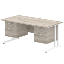 Dynamic Impulse W1600 x D800 x H730mm Straight Office Desk Cantilever
