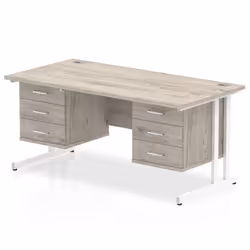 Dynamic Impulse W1600 x D800 x H730mm Straight Office Desk Cantilever