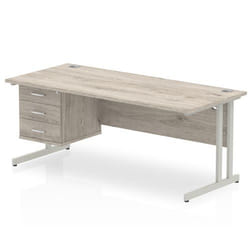 Dynamic Impulse W1800 x D800 x H730mm Straight Office Desk Cantilever