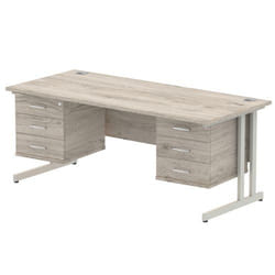 Dynamic Impulse W1800 x D800 x H730mm Straight Office Desk Cantilever