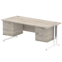 Dynamic Impulse W1800 x D800 x H730mm Straight Office Desk Cantilever