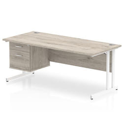 Dynamic Impulse W1800 x D800 x H730mm Straight Office Desk Cantilever