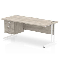 Dynamic Impulse W1800 x D800 x H730mm Straight Office Desk Cantilever