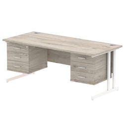 Dynamic Impulse W1800 x D800 x H730mm Straight Office Desk Cantilever