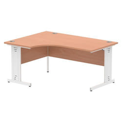 Dynamic Impulse Contract Left Hand Crescent Cable Managed Leg Desk W16