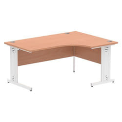 Dynamic Impulse Contract Right Hand Crescent Cable Managed Leg Desk W1