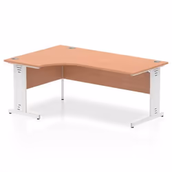 Dynamic Impulse Contract Left Hand Crescent Cable Managed Leg Desk W18