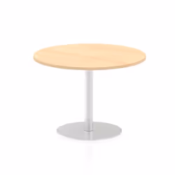 Dynamic Italia Round Poseur Table, Home office, Office, Straight, Round shape, Maple colour, Melamine Faced Chipboard (MFC), ...
