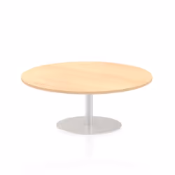 Dynamic Italia Round Poseur Table, Home office, Office, Straight, Round shape, Maple colour, Melamine Faced Chipboard (MFC), ...