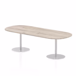 Dynamic Italia Boardroom Table, Home office, Office, Straight, Oval shape, Grey, Melamine Faced Chipboard (MFC), Silver