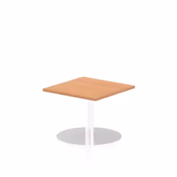 Dynamic Italia Square Poseur Table, Home office, Office, Straight, Square shape, Oak, Melamine Faced Chipboard (MFC), Silver