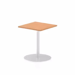 Dynamic Italia Square Poseur Table, Home office, Office, Straight, Square shape, Oak, Melamine Faced Chipboard (MFC), Silver