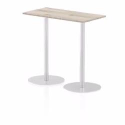 Dynamic Italia Slimline Rectangular Poseur Table, Home office, Office, Straight, Rectangular shape, Grey, Melamine Faced Chip ...
