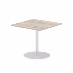 Dynamic Italia Square Poseur Table, Home office, Office, Straight, Square shape, Grey, Melamine Faced Chipboard (MFC), Silver