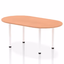 Dynamic Impulse W1800 x D1000 x H740mm Boardroom Table Post Leg Beech