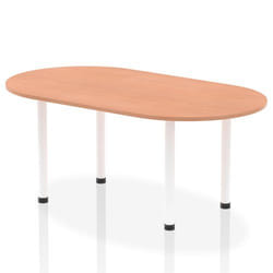 Dynamic Impulse W1800 x D1000 x H740mm Boardroom Table Post Leg Beech