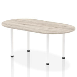 Dynamic Impulse W1800 x D1000 x H740mm Boardroom Table Post Leg Grey O