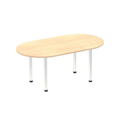 Dynamic Impulse W1800 x D1000 x H740mm Boardroom Table Post Leg Maple